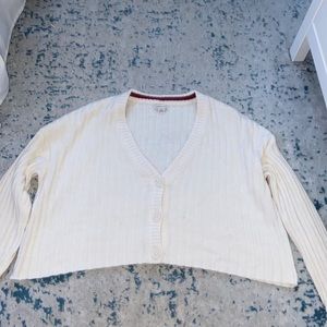 American Eagle cream colored cropped cardigan, 1 size.